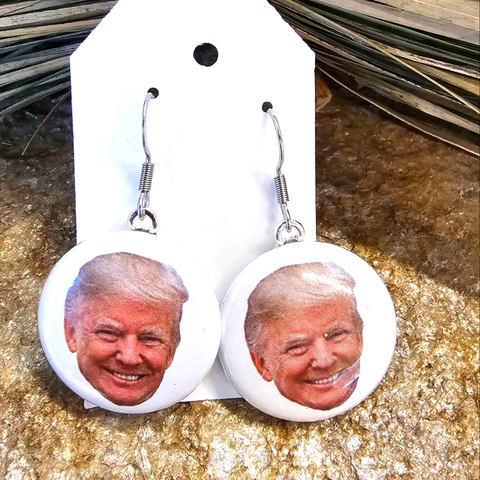 Trump 2024 Earrings Make America Great Again Donald Trump For President Handmade 15$